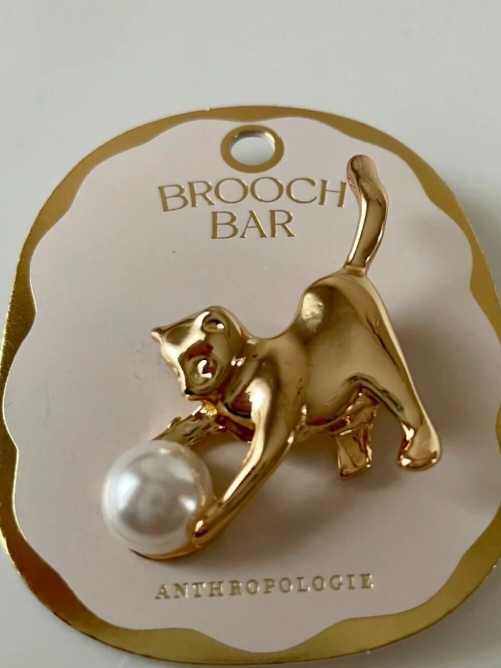 Anthropologie "Brooch Bar" collection by Sarah Coventry gold-toned brooch NWT